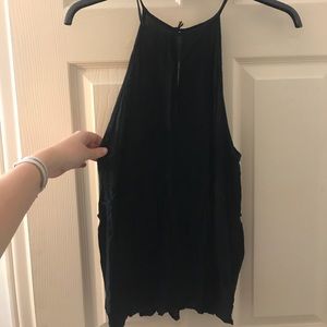 Black high neck tank